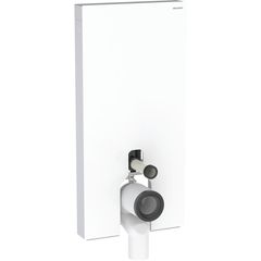 Geberit Monolith Modul pro závěsné WC, 101 cm,sklo bílá/ hliník 131.021.SI.5