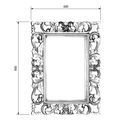 Sapho Samblung Zrcadlo v rámu 60x80 cm, stříbrná IN115 - galerie #5