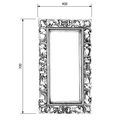 Sapho Samblung Zrcadlo v rámu 40x70 cm, stříbrná IN109 - galerie #6