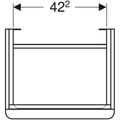 Geberit Smyle Square Koupelnová skříňka pod umývátko 49,2 cm pravá, písková šedá 500.363.JL.1 - galerie #1