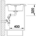 Blanco Metra 5 S Granitový dřez s odkapem oboustranné provedení, 86x50cm, tartufo, 517349 - galerie #4