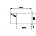 Blanco Favum XL 6 S Granitový dřez s odkapem oboustranné provedení, 86x43,5cm, antracit, 524233 - galerie #2