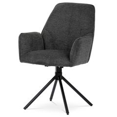 Autronic HC-522GREY2 Jídelní židle, šedé látka, kovové podnoží v černé barvě