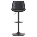 Autronic AUB-714BK Židle barová, černá ekokůže, kov černá